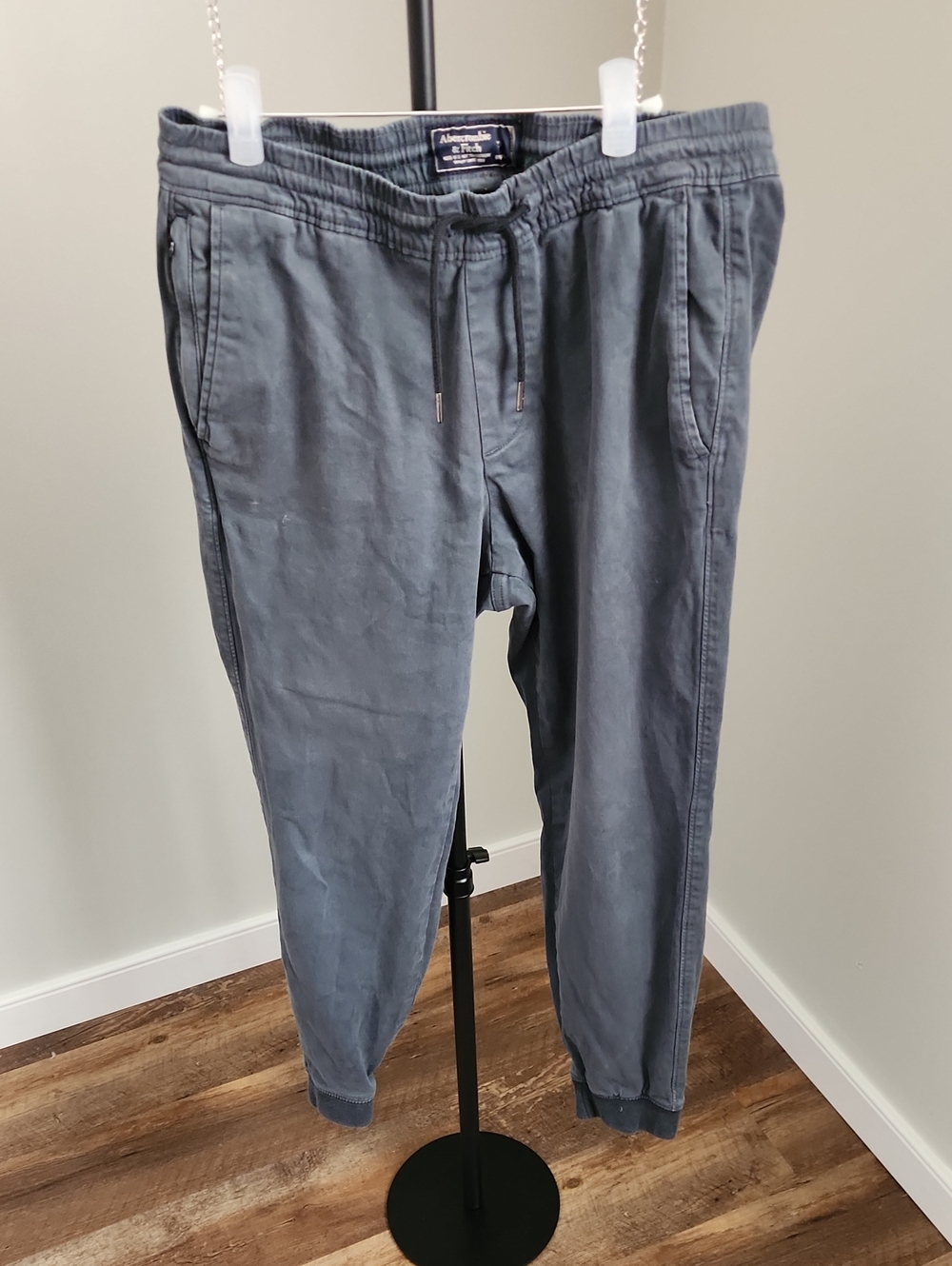 Abercrombie & Fitch Slate Gray Drawstring Joggers Size Small